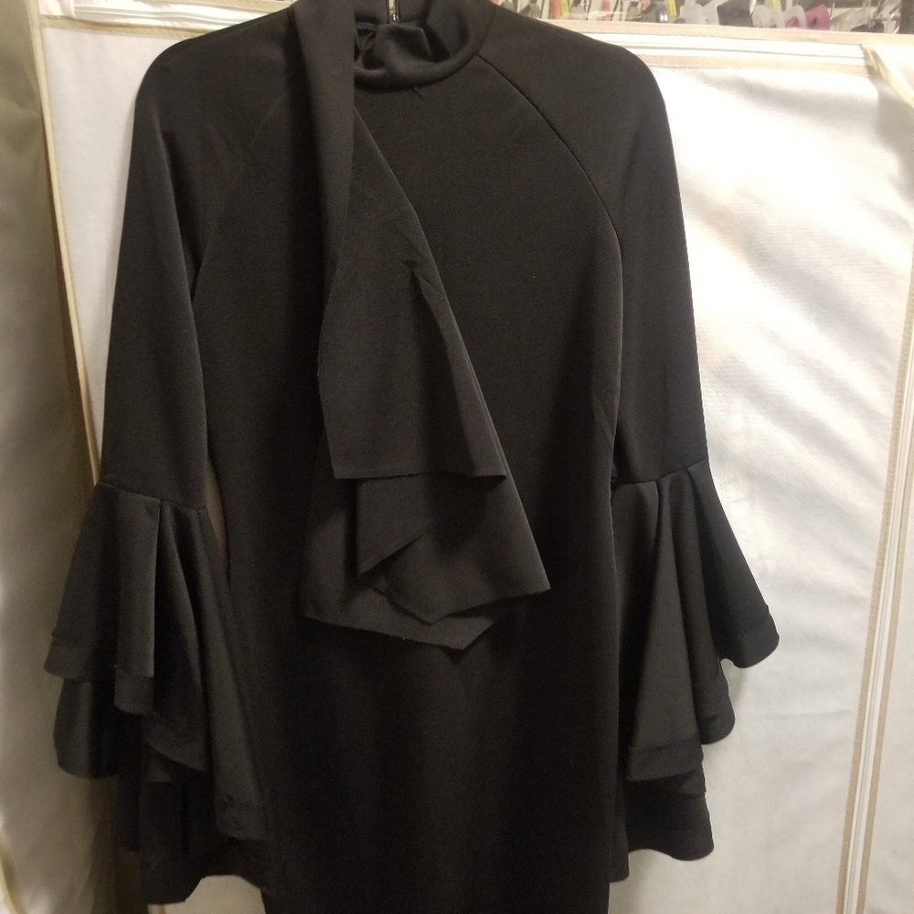 Black Women's Bell Sleeve Dress